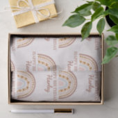 Brown Pink Boho Rainbow Individuelle Name Geburtst Seidenpapier (Geschenk)