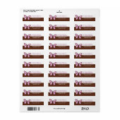 Brown & Pink Butterfly Address Labels (Vorne)