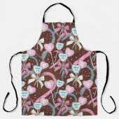 BROWN PINK GREEN VALENTINSTAG LOLLIPOPS SCHÜRZE (Vorderseite)