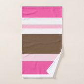 Brown & Pink White Stripe Bathroom Towel Sets  (Handtuch)