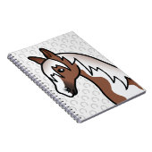 Brown Pinto Cartoon Pferdekopf Notizblock (Rechte Seite)