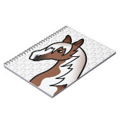 Brown Pinto Cartoon Pferdekopf Notizblock (Linke Seite)