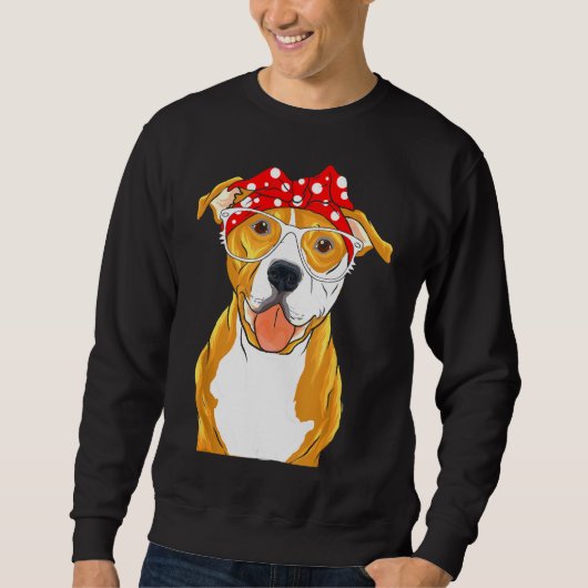 Brown Pitbull Funny Pit Bull Mama Sweatshirt (Vorderseite)