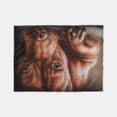 Brown pitbull Gesichtszeichnen des Fleecedecke (Vorderseite (Horizontal))