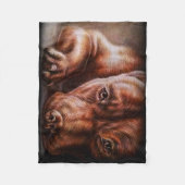 Brown pitbull Gesichtszeichnen des Fleecedecke (Vorderseite)