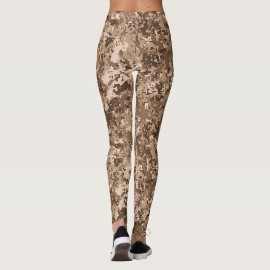Brown pixated Camouflage Pattern Leggings (Rückseite)