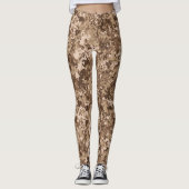 Brown pixated Camouflage Pattern Leggings (Vorderseite)