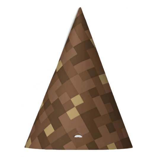 Brown Pixel Party Hat Partyhütchen (Links)