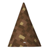 Brown Pixel Party Hat Partyhütchen (Rechts)