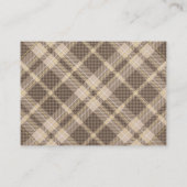 Brown Plaid Bear Baby Shower Diaper Raffle Begleitkarte (Rückseite)