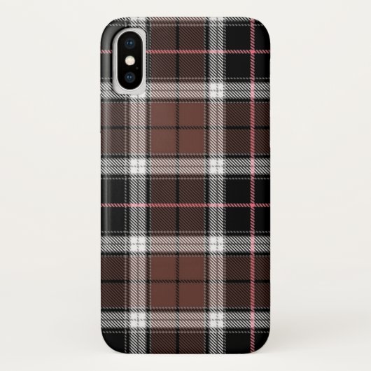 Brown Plaid Case-Mate iPhone Hülle (Rückseite)