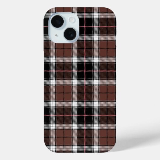 Brown Plaid Case-Mate iPhone Hülle (Rückseite)
