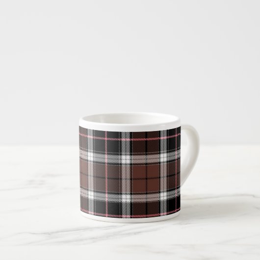 Brown Plaid Espressotasse (Vorderseite Rechts)