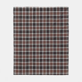 Brown Plaid Fleece Blanket (Vorderseite)