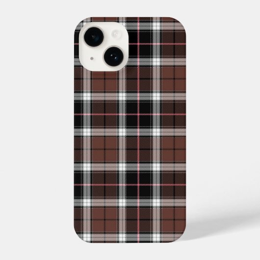 Brown Plaid iPhone Hülle (Rückseite)