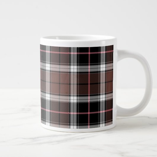 Brown Plaid Jumbo-Tasse (Rechts)