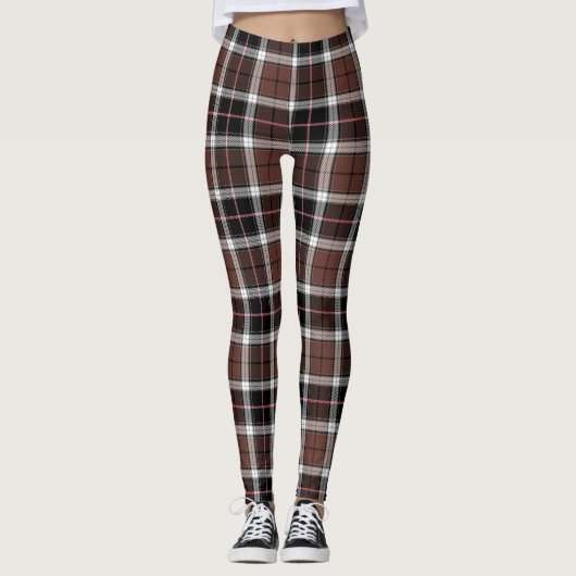 Brown Plaid Leggings (Vorderseite)