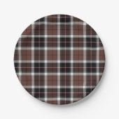 Brown Plaid Pappteller (Vorderseite)