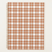 Brown Plaid Pattern Planner Planer (Vorderseite)