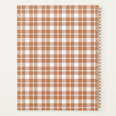Brown Plaid Pattern Planner Planer (Rückseite)