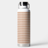Brown Plaid Pattern Water Bottle Trinkflasche (Rückseite)