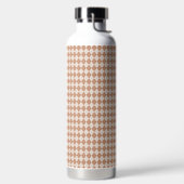 Brown Plaid Pattern Water Bottle Trinkflasche (links)