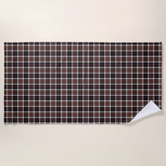 Brown Plaid Strandtuch (Vorderseite)