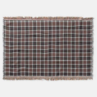 Brown Plaid Throw Blanket Decke