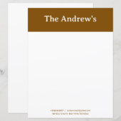 Brown Plain Simple Stationary Paper (Vorne/Hinten)