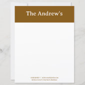 Brown Plain Simple Stationary Paper (Vorderseite)