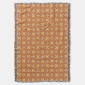 Brown Plus Pattern Throw Blanket Decke (Vorderseite Vertikal)