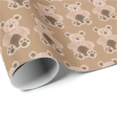 Brown Plush Toy Teddy Bär gestopftes Tier Geschenkpapier (Rolleneckpunkt)