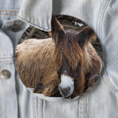 Brown Poitou Donkey Button (Beispiel)