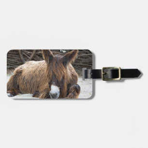 Brown Poitou Donkey Gepäckanhänger