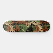 Brown Polcamo Polka Dot and Camouflage Hybrid Skateboard (Horizontal)