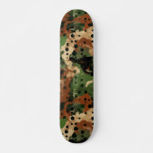 Brown Polcamo Polka Dot and Camouflage Hybrid Skateboard (Vorne)