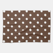 Brown Polka Dot Geschirrtuch (Horizontal)