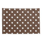 Brown Polka Dot Kissenbezug (Rückseite-Rechts)