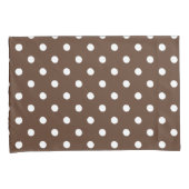 Brown Polka Dot Kissenbezug (Vorderseite-Rechts)