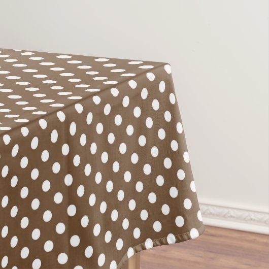Brown polka dot pattern Esstableclout Tischdecke (Beispiel)