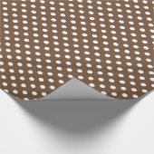 Brown Polka dot pattern paper Geschenkpapier (Ecke)
