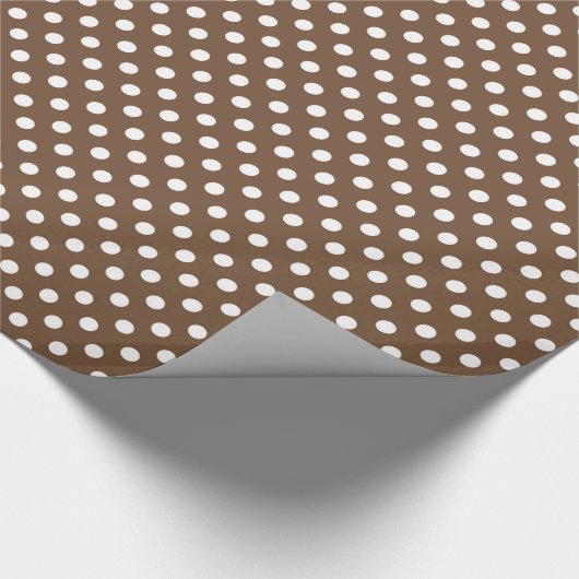 Brown Polka dot pattern paper Geschenkpapier (Ecke)