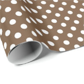 Brown Polka dot pattern paper Geschenkpapier (Rolleneckpunkt)