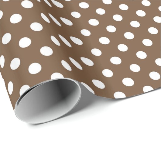 Brown Polka dot pattern paper Geschenkpapier (Rolleneckpunkt)