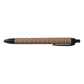 Brown Polka Dot Pattern Retro Minimal Dotted Desig Kugelschreiber (Unterseite)