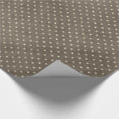Brown Polka Dot Punkt Poke Poka Wrapping Paper Geschenkpapier (Ecke)