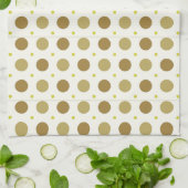 Brown Polka Dot Retro Design Küchentücher (Gefaltet)