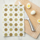 Brown Polka Dot Retro Design Küchentücher (Viertel Falte)