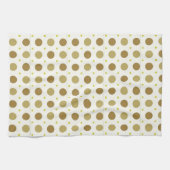Brown Polka Dot Retro Design Küchentücher (Horizontal)