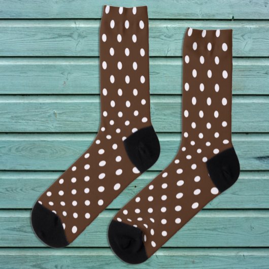 Brown Polka Dot Socken